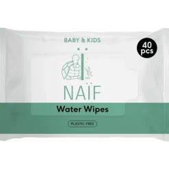 Naif plasticvrije waterdoekjes single pack 1x40