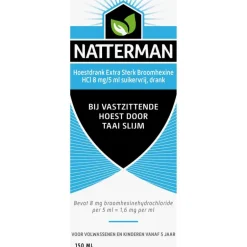 Natterman Broomhexine Extra Sterk 8mg/5ml 150 ML