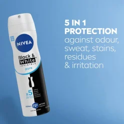 NIVEA Black & White Invisible Pure Deodorant Spray 150 ML