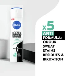 NIVEA Black & White Invisible Fresh Deodorant Spray 150 ML