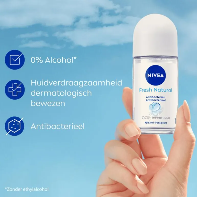 NIVEA Fresh Natural Deodorant Roller 50 ML