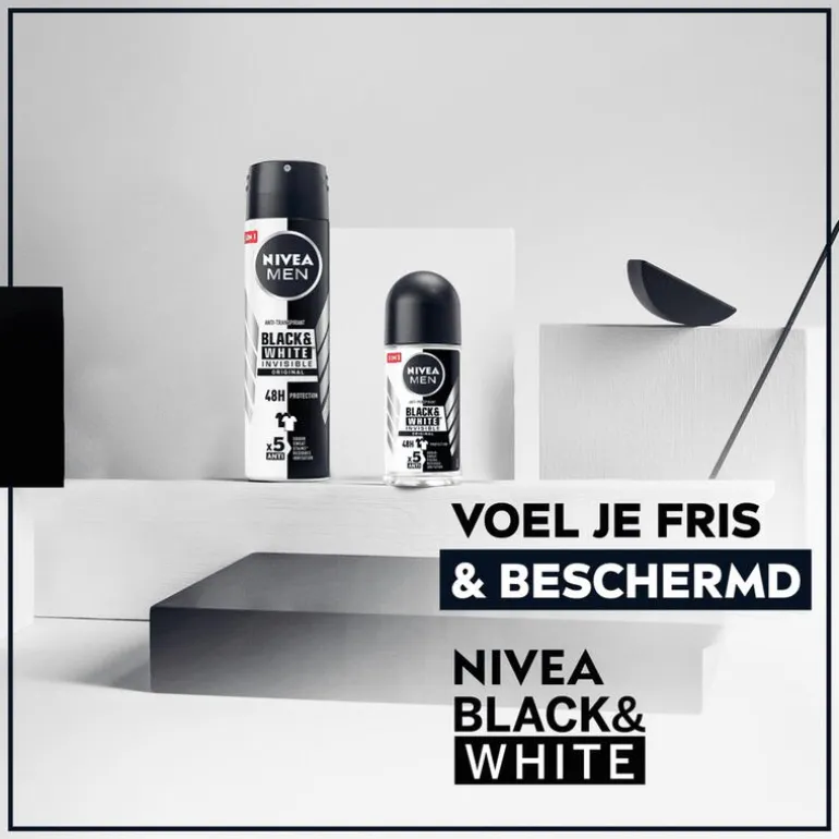 NIVEA MEN Black & White Invisible Original Deodorant Roller 50 ML