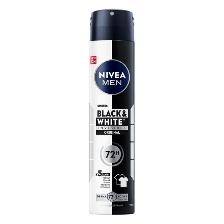 NIVEA MEN Black & White Invisible Deodorant Spray 200 ML