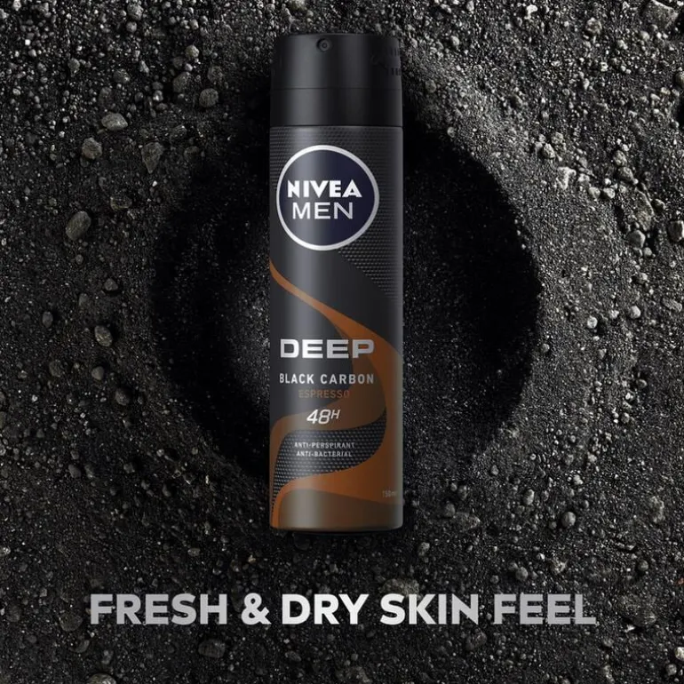 NIVEA MEN Deep Black Carbon Espresso Deodorant Spray 150 ML