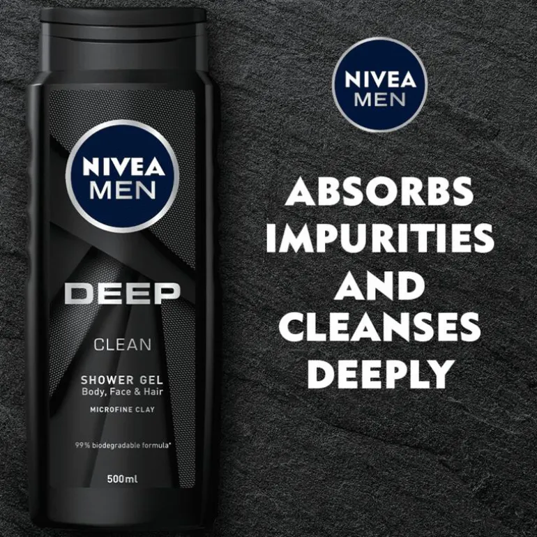 NIVEA MEN Deep Clean 3-in-1 Douchegel 250 ML