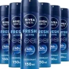NIVEA MEN Fresh Active Deodorant Spray 150 ML Multipack 6 stuks