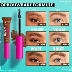 NYX Professional Makeup Thick It. Stick It! Wenkbrauwmascara 8 Black