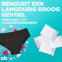 o.b.® Herbruikbaar Menstruatie Ondergoed Zwart M/L