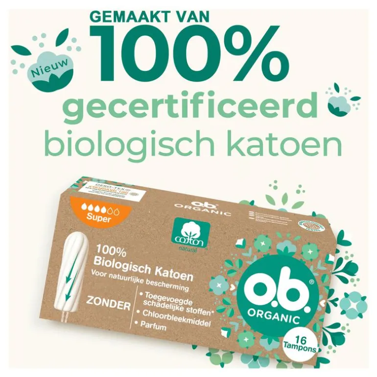 o.b.® Organic Cotton Super 16 Stuks