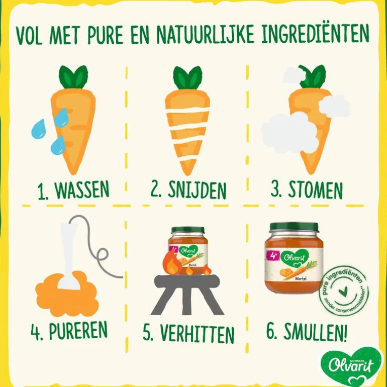 Olvarit Bloemkool Babyhapje 4+ maanden 125 GR