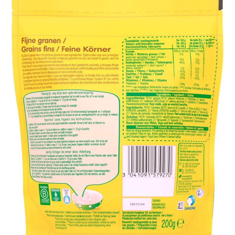 Olvarit 8+M fijne granen babypap