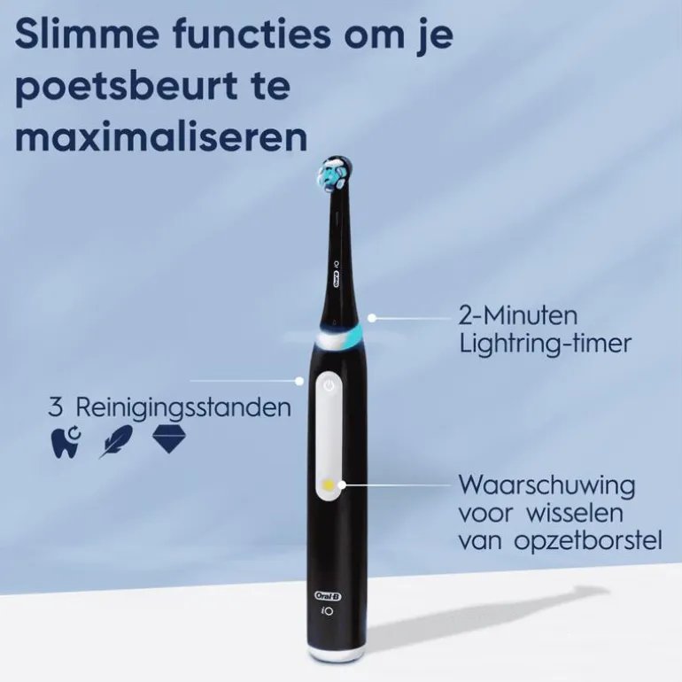 Oral-B iO 3 Duo Zwart & Blauw 2 Elektrische Tandenborstels