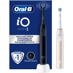 Oral-B iO 2 Duo Zwart & Roze 2 Elektrische Tandenborstels