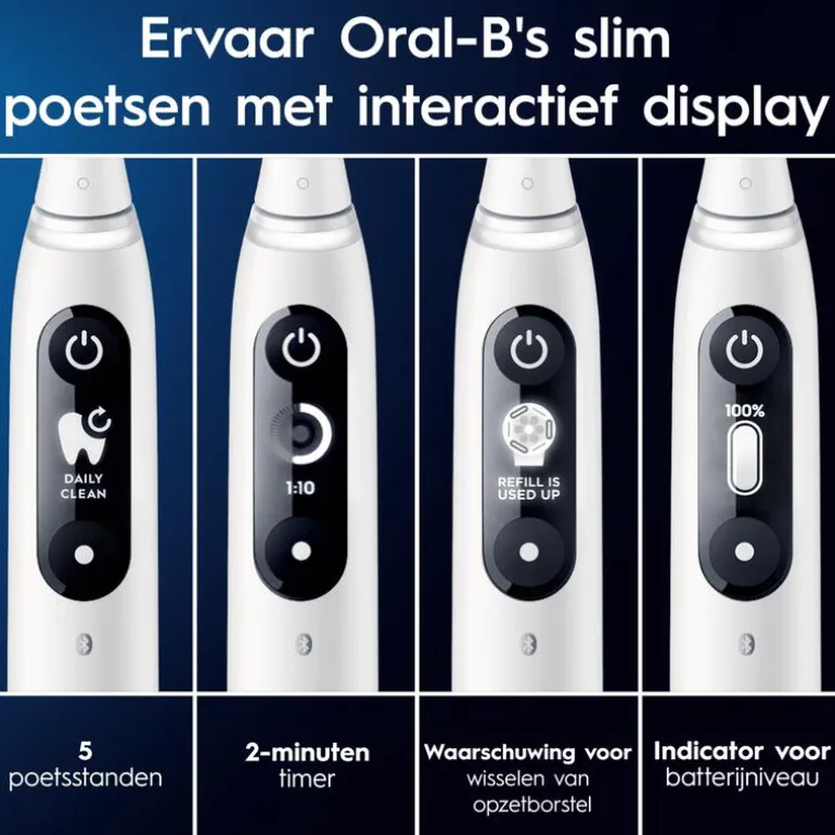 Oral-B iO 6 Wit & Roze 2 Elektrische Tandenborstels By Braun