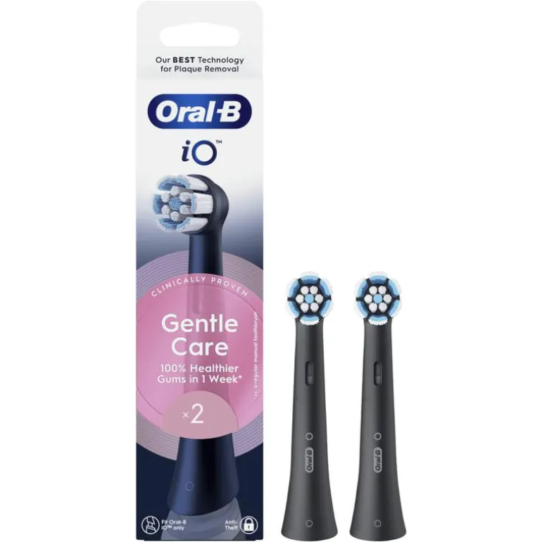 Oral-B iO Gentle Care Opzetborstels Zwart 2 Stuks