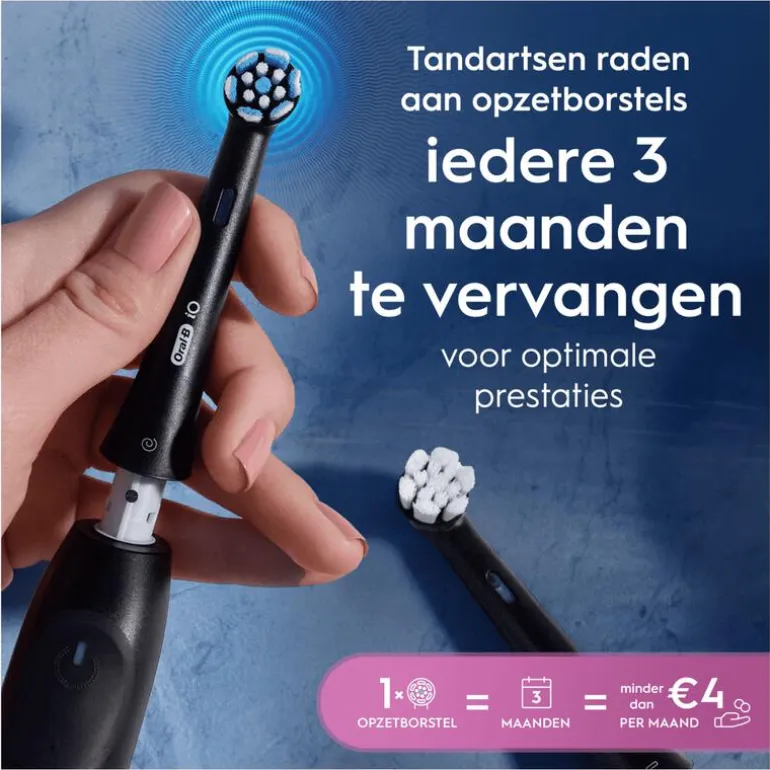 Oral-B iO Gentle Care Opzetborstels Zwart 2 Stuks
