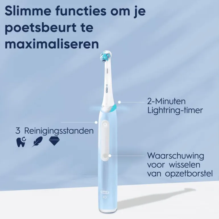 Oral-B iO 3S Blauwe Elektrische Tandenborstel By Braun - 1 stuk