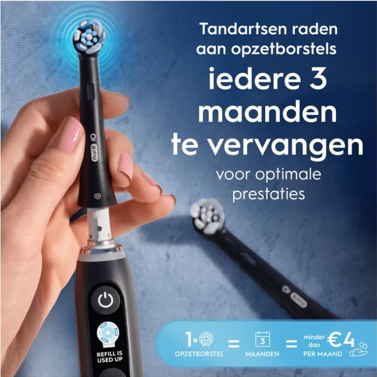 Oral-B iO Ultimate Clean Opzetborstels Zwart 2 Stuks