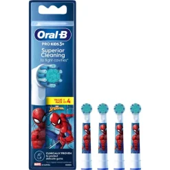 Oral-B Pro Kids Spiderman Opzetborstels - 4 Stuks