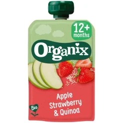 Organix Bio Knijpfruit Appel, Aardbei, Quinoa