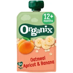 Organix Bio Knijpfruit Havermout, Abrikoos, Banaan
