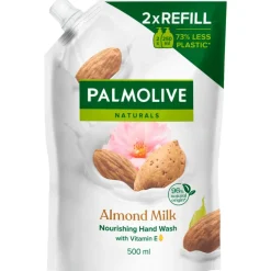 Palmolive Naturals Handzeep Melk- en Amandel Navul 500ml