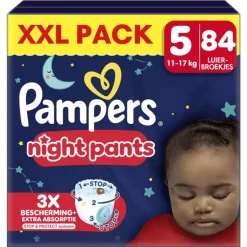 Pampers Baby Dry Night Pants XXL Pack Luierbroekjes Maat 5 11-17 KG 84 Stuks