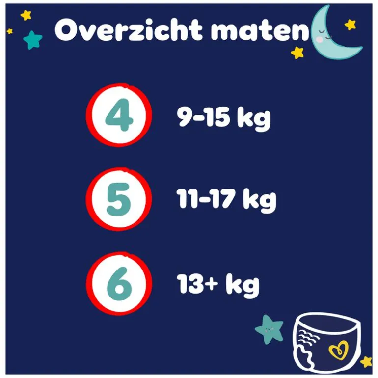 Pampers Baby Dry Night Pants Luierbroekjes Maat 6 13+ KG 30 Stuks