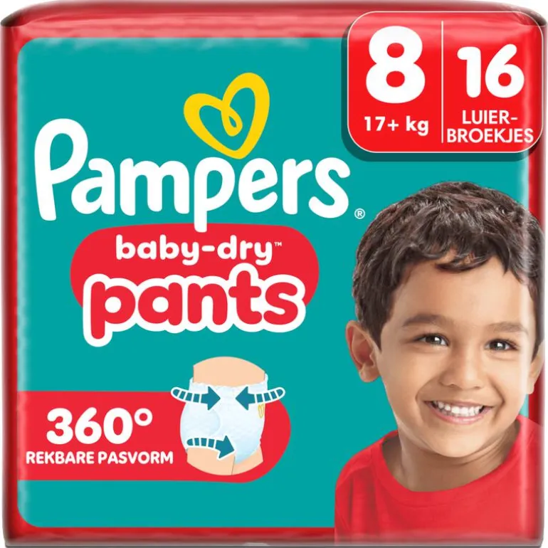 Pampers Baby Dry Pants Luierbroekjes Maat 8 17+ KG 16 Stuks