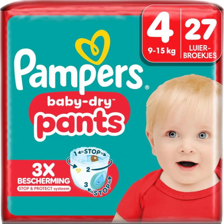 Pampers Baby Dry Pants Luierbroekjes Maat 4 9-15 KG 27 Stuks