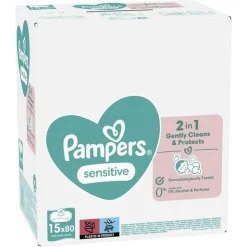 Pampers Sensitive Billendoekjes 15x80 Stuks