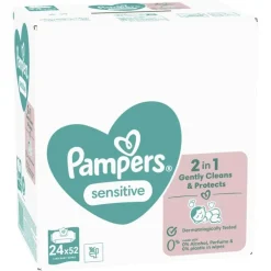 Pampers Sensitive Billendoekjes 0% Plastic 24x52 Stuks