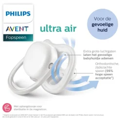 Philips Avent Fopspeen Ultra Air Day 18M+ Double Pack - SCF349/50