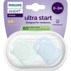 Philips Avent Fopspeen Ultra Start 0-2 M Double Pack Day 2 pack - mixed - SCF075/15