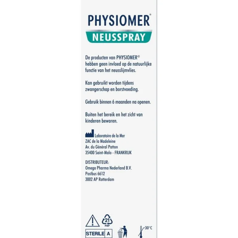 Physiomer Neusspray 100% Natuurlijk 20 ML