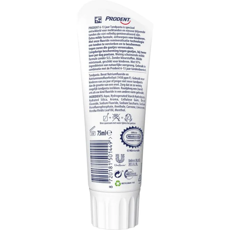 Prodent Kids 6+ jaar Mario Tandpasta 75 ML