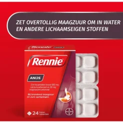 Rennie Anijs Kauwtabletten Bij Brandend Maagzuur 24 stuks