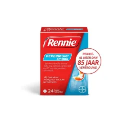Rennie Pepermunt Kauwtabletten Bij Brandend Maagzuur 24 stuks