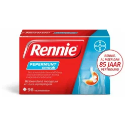 Rennie Pepermunt Kauwtabletten Bij Brandend Maagzuur 96 stuks