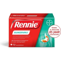 Rennie Suikervrij Kauwtabletten Bij Brandend Maagzuur 72 Stuks