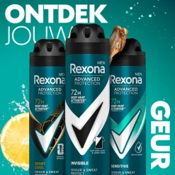 Rexona Men Advanced Protection Invisible B&W Deodorant Spray 150 ML