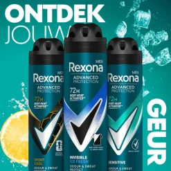 Rexona Men Advanced Protection Invisible Ice Deodorant Spray 150 ML