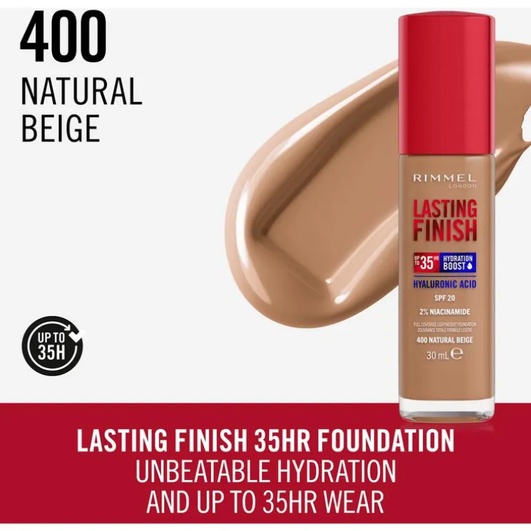 Rimmel Lasting Finish 35Hr Foundation 400 Natural Beige