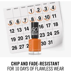 Rimmel London 60 Seconds Supershine Nagellak - Oranje - 151 Tan Lines & Good Times