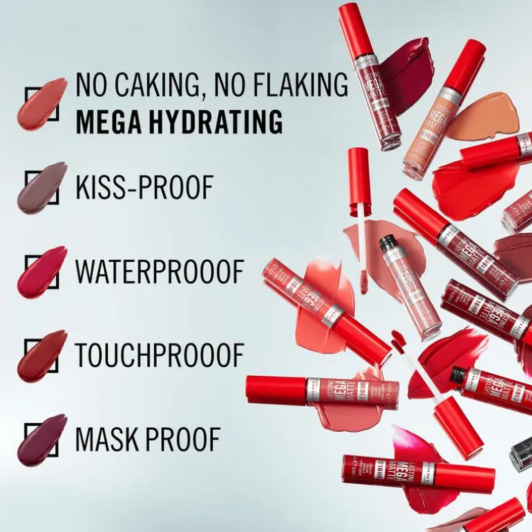 Rimmel London Lasting Mega Matte Liquid Lipstick 500Fire Starter