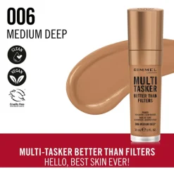 Rimmel London Multi-Tasker Better Than Filters Primer 006 Medium Deep