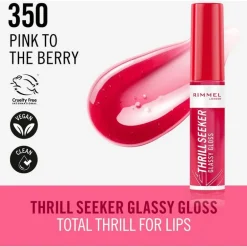 Rimmel London Thrill Seeker Glassy Gloss Lipgloss 350 Pink To The Berry 10 ML