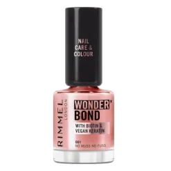 Rimmel London Wonder'Bond Care+Color Nagellak - Roze - 001 No Muss No Fuss