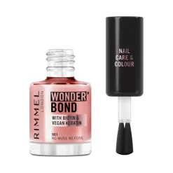 Rimmel London Wonder'Bond Care+Color Nagellak - Roze - 001 No Muss No Fuss