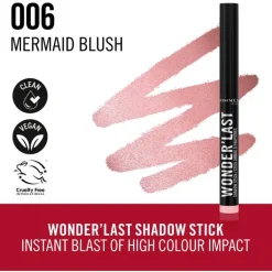 Rimmel London Wonder'last Oogschaduw Stick 006 Mermaid Blush 1.64 G